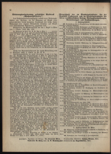 Verordnungsblatt des Wiener Magistrates. Normativbestimmungen des Gemeinderates, Stadtsenates in Angelegenheiten der Gemeindeverwaltung und polititschen Ausführung 19240325 Seite: 8