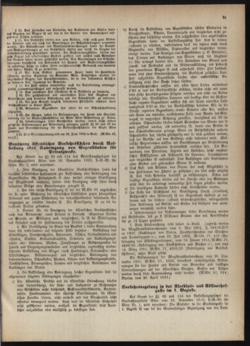 Verordnungsblatt des Wiener Magistrates. Normativbestimmungen des Gemeinderates, Stadtsenates in Angelegenheiten der Gemeindeverwaltung und polititschen Ausführung 19240710 Seite: 3