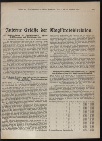 Verordnungsblatt des Wiener Magistrates. Normativbestimmungen des Gemeinderates, Stadtsenates in Angelegenheiten der Gemeindeverwaltung und polititschen Ausführung 19251130 Seite: 9