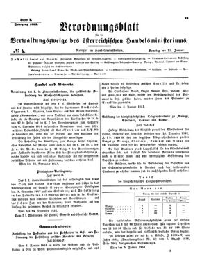 Verordnungsblatt für die Verwaltungszweige des österreichischen Handelsministeriums 18530115 Seite: 1