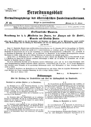 Verordnungsblatt für die Verwaltungszweige des österreichischen Handelsministeriums 18530216 Seite: 1