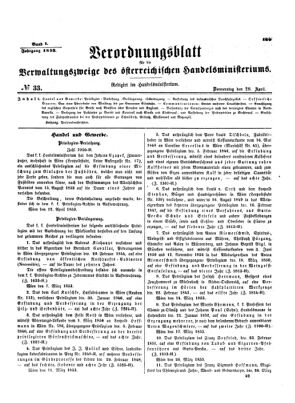 Verordnungsblatt für die Verwaltungszweige des österreichischen Handelsministeriums 18530428 Seite: 1