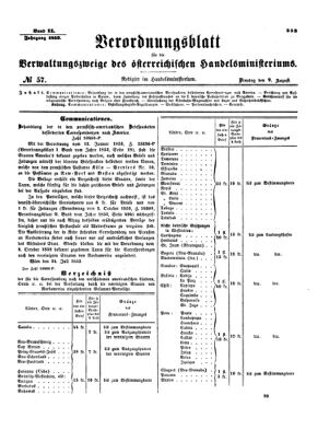 Verordnungsblatt für die Verwaltungszweige des österreichischen Handelsministeriums 18530809 Seite: 1