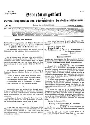 Verordnungsblatt für die Verwaltungszweige des österreichischen Handelsministeriums 18531209 Seite: 1