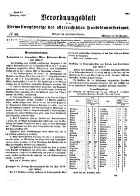 Verordnungsblatt für die Verwaltungszweige des österreichischen Handelsministeriums 18531228 Seite: 1