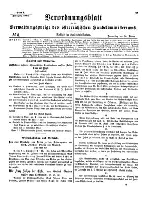 Verordnungsblatt für die Verwaltungszweige des österreichischen Handelsministeriums 18540126 Seite: 1