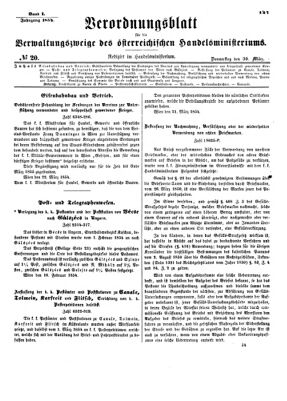 Verordnungsblatt für die Verwaltungszweige des österreichischen Handelsministeriums 18540330 Seite: 1