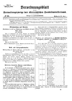 Verordnungsblatt für die Verwaltungszweige des österreichischen Handelsministeriums 18540425 Seite: 1