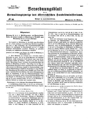 Verordnungsblatt für die Verwaltungszweige des österreichischen Handelsministeriums 18541018 Seite: 1