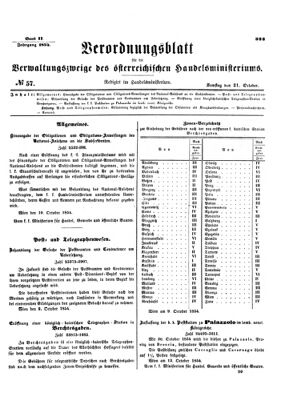 Verordnungsblatt für die Verwaltungszweige des österreichischen Handelsministeriums 18541021 Seite: 1