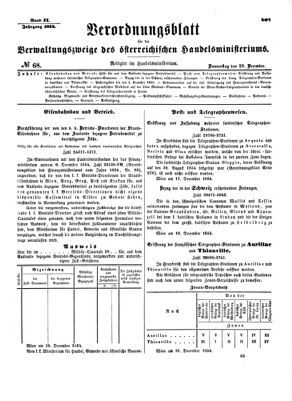 Verordnungsblatt für die Verwaltungszweige des österreichischen Handelsministeriums 18541228 Seite: 1