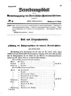 Verordnungsblatt für die Verwaltungszweige des österreichischen Handelsministeriums 18550113 Seite: 1