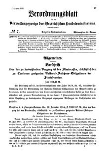 Verordnungsblatt für die Verwaltungszweige des österreichischen Handelsministeriums 18550124 Seite: 1