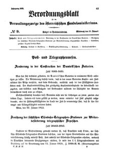 Verordnungsblatt für die Verwaltungszweige des österreichischen Handelsministeriums 18550131 Seite: 1