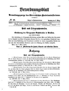 Verordnungsblatt für die Verwaltungszweige des österreichischen Handelsministeriums 18550317 Seite: 5