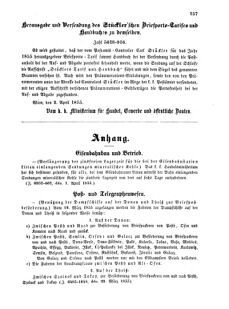 Verordnungsblatt für die Verwaltungszweige des österreichischen Handelsministeriums 18550407 Seite: 15