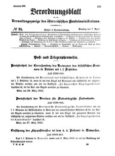 Verordnungsblatt für die Verwaltungszweige des österreichischen Handelsministeriums 18550407 Seite: 9