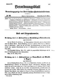 Verordnungsblatt für die Verwaltungszweige des österreichischen Handelsministeriums 18550419 Seite: 21