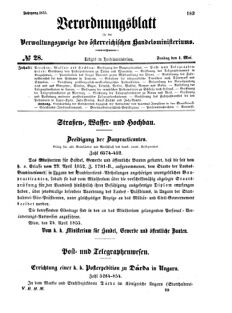 Verordnungsblatt für die Verwaltungszweige des österreichischen Handelsministeriums 18550427 Seite: 9