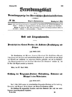 Verordnungsblatt für die Verwaltungszweige des österreichischen Handelsministeriums 18550505 Seite: 5