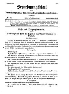 Verordnungsblatt für die Verwaltungszweige des österreichischen Handelsministeriums 18550514 Seite: 1