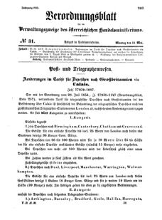 Verordnungsblatt für die Verwaltungszweige des österreichischen Handelsministeriums 18550514 Seite: 7