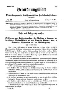 Verordnungsblatt für die Verwaltungszweige des österreichischen Handelsministeriums 18550518 Seite: 1