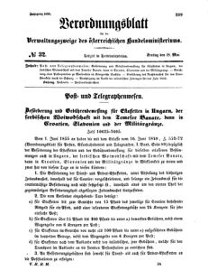 Verordnungsblatt für die Verwaltungszweige des österreichischen Handelsministeriums 18550518 Seite: 5