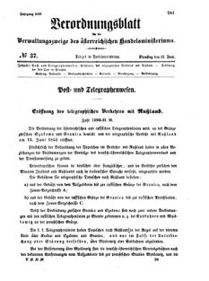 Verordnungsblatt für die Verwaltungszweige des österreichischen Handelsministeriums 18550612 Seite: 1