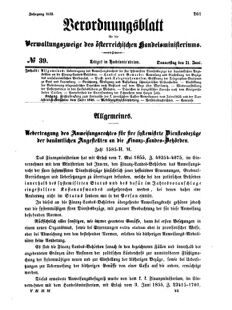 Verordnungsblatt für die Verwaltungszweige des österreichischen Handelsministeriums 18550621 Seite: 9