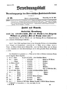 Verordnungsblatt für die Verwaltungszweige des österreichischen Handelsministeriums 18550726 Seite: 1