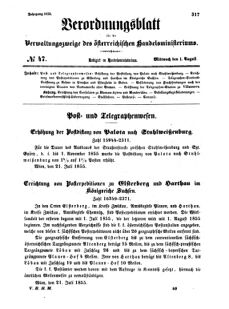 Verordnungsblatt für die Verwaltungszweige des österreichischen Handelsministeriums 18550801 Seite: 13