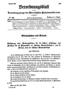 Verordnungsblatt für die Verwaltungszweige des österreichischen Handelsministeriums 18550804 Seite: 21