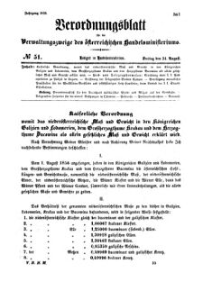 Verordnungsblatt für die Verwaltungszweige des österreichischen Handelsministeriums 18550824 Seite: 1