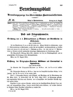 Verordnungsblatt für die Verwaltungszweige des österreichischen Handelsministeriums 18550831 Seite: 1