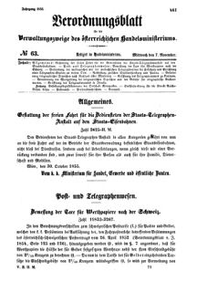 Verordnungsblatt für die Verwaltungszweige des österreichischen Handelsministeriums 18551107 Seite: 9