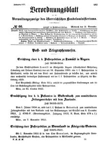 Verordnungsblatt für die Verwaltungszweige des österreichischen Handelsministeriums 18551121 Seite: 13