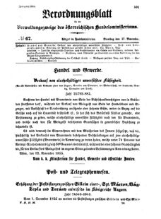 Verordnungsblatt für die Verwaltungszweige des österreichischen Handelsministeriums 18551127 Seite: 5