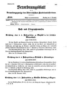 Verordnungsblatt für die Verwaltungszweige des österreichischen Handelsministeriums 18551204 Seite: 1