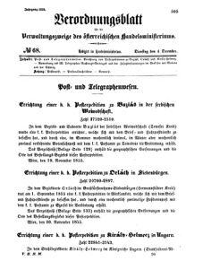 Verordnungsblatt für die Verwaltungszweige des österreichischen Handelsministeriums 18551204 Seite: 11