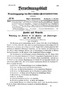 Verordnungsblatt für die Verwaltungszweige des österreichischen Handelsministeriums 18551211 Seite: 1