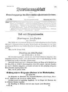 Verordnungsblatt für die Verwaltungszweige des österreichischen Handelsministeriums 18560306 Seite: 1