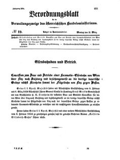 Verordnungsblatt für die Verwaltungszweige des österreichischen Handelsministeriums 18560331 Seite: 1