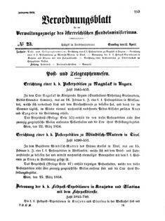 Verordnungsblatt für die Verwaltungszweige des österreichischen Handelsministeriums