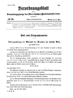 Verordnungsblatt für die Verwaltungszweige des österreichischen Handelsministeriums 18560519 Seite: 1