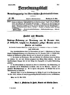 Verordnungsblatt für die Verwaltungszweige des österreichischen Handelsministeriums 18560524 Seite: 1