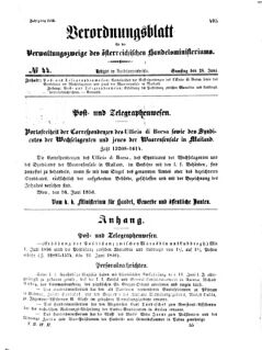 Verordnungsblatt für die Verwaltungszweige des österreichischen Handelsministeriums 18560628 Seite: 1