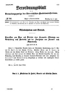 Verordnungsblatt für die Verwaltungszweige des österreichischen Handelsministeriums 18560705 Seite: 1