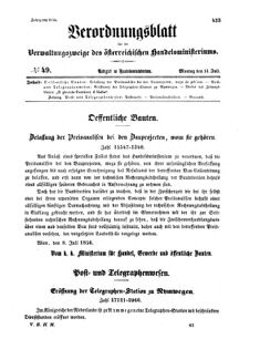 Verordnungsblatt für die Verwaltungszweige des österreichischen Handelsministeriums 18560714 Seite: 1