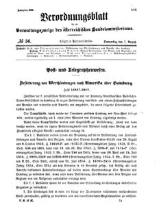 Verordnungsblatt für die Verwaltungszweige des österreichischen Handelsministeriums 18560807 Seite: 1